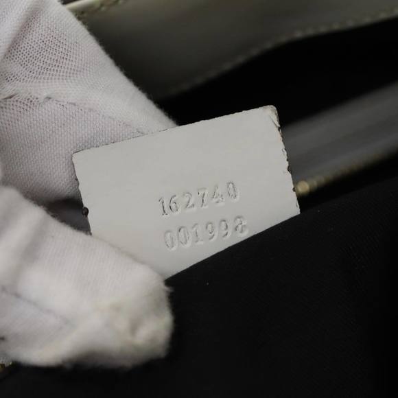 GUCCI Web Sherry Line Shoulder Bag Coated Canvas White Red 162740 Auth ep4886 - Picture 12 of 16